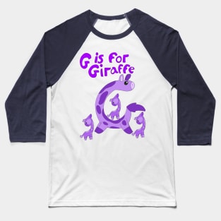 G is for Giraffe Baseball T-Shirt